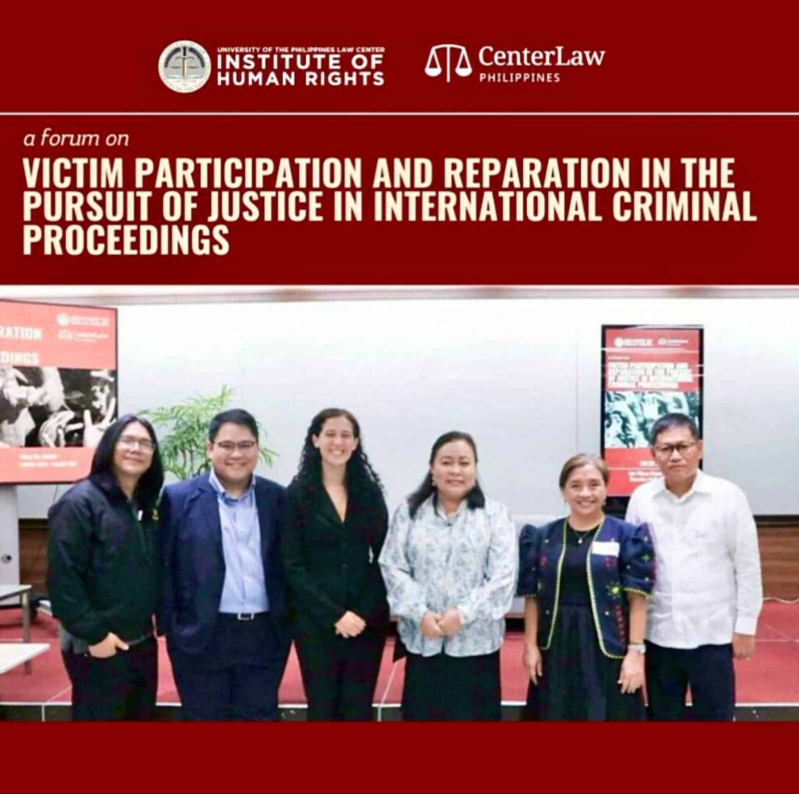 Victim Participation Forum with UP Institute for Human Rights